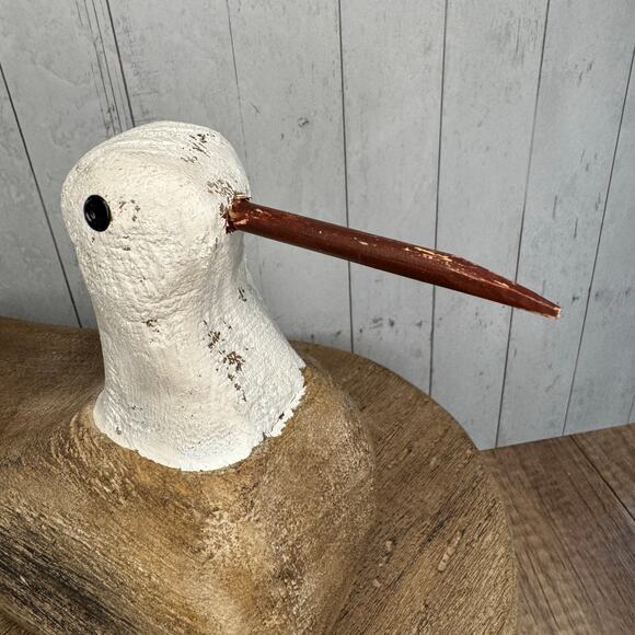 Wood Bird Sitter Sand Piper Home Decor Rustic Art Nature Lover Bird Lover NeW - Picture 6 of 7